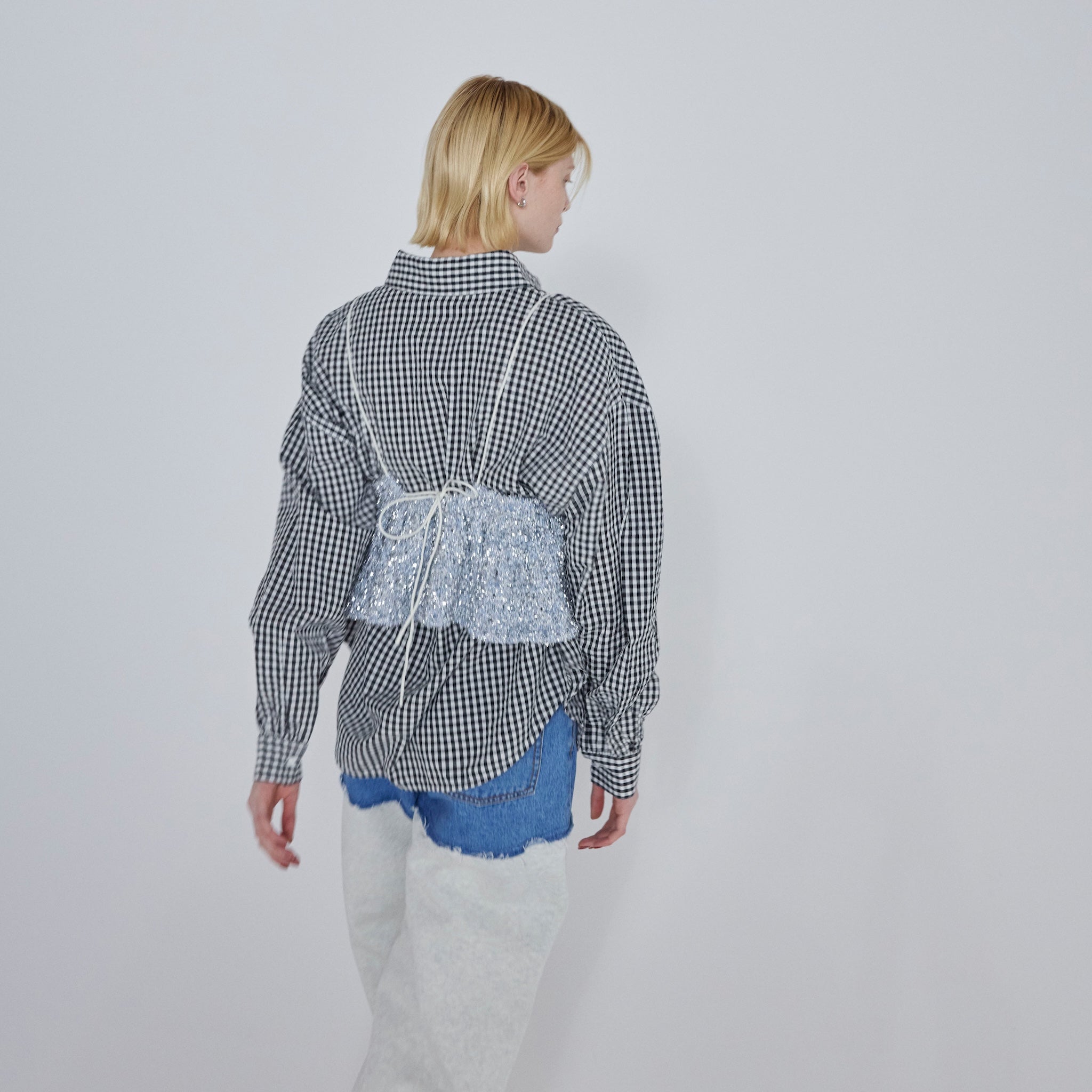 Mix Yarn Frill Knitビスチェ