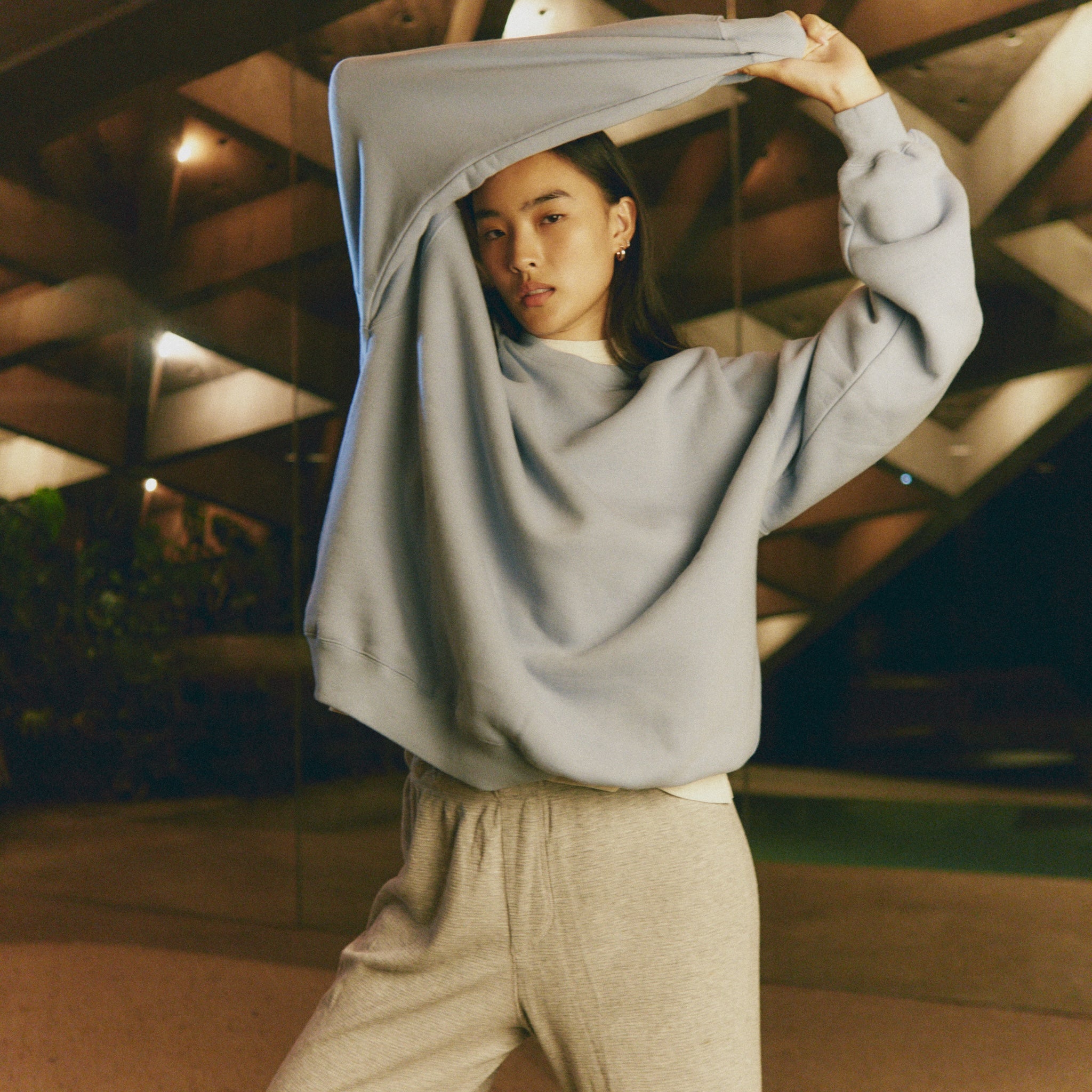 searoomlynn Volume Sweat プルオーバーヘザーグレー