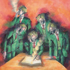 ヨルシカ、音楽画集『幻燈』の原画を展示する