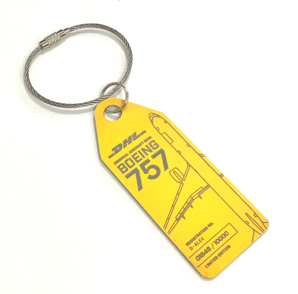 SOLD OUT ! AVIATIONTAG B757 D-ALEK Yellow DHL アビエーションタグ