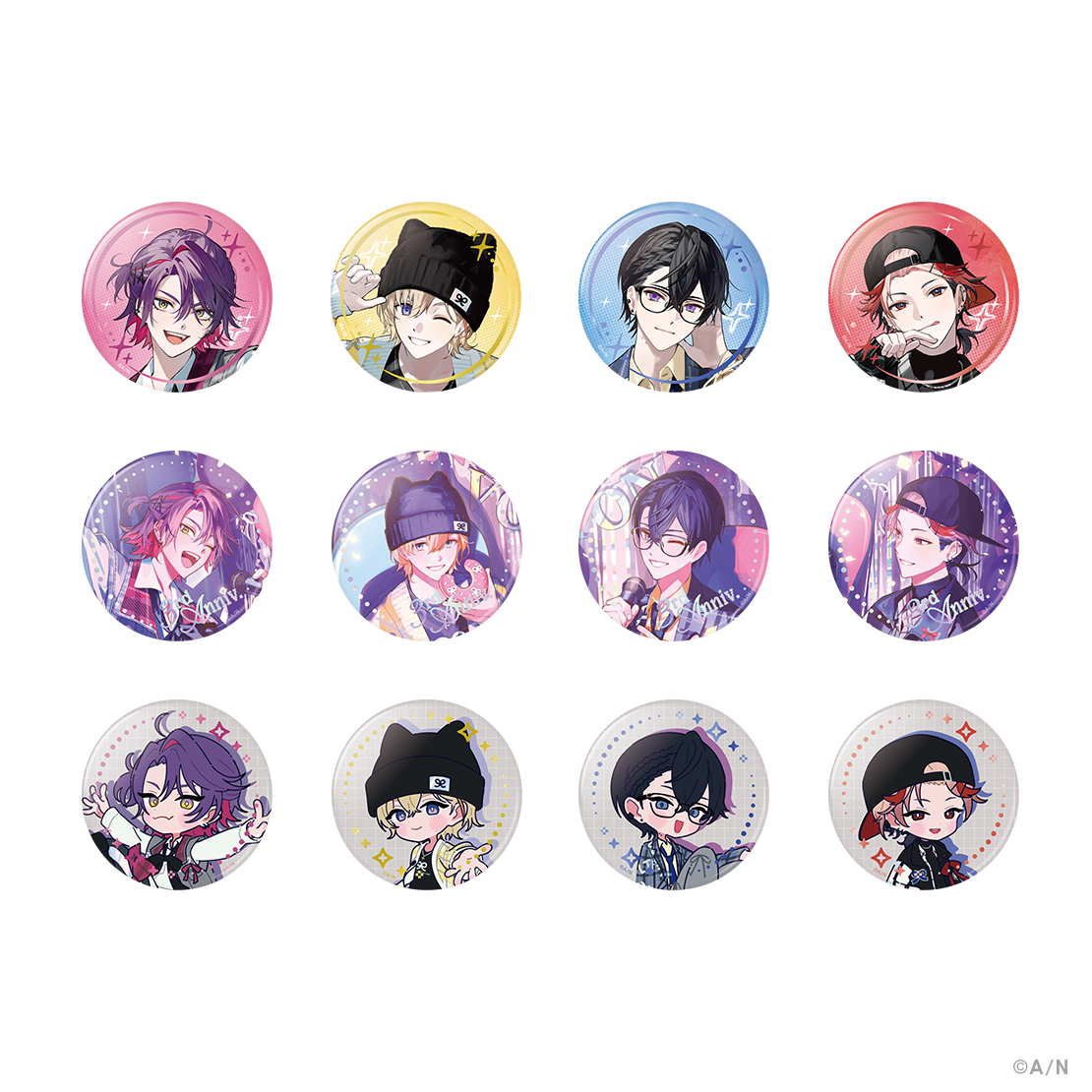 渡会雲雀 風楽奏斗 IMPACT 缶バッジ も*ゃ様 IMPACT ランダム刺繍缶