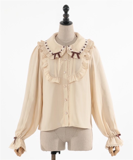 梯子レース丸襟ブラウス | kawaii -outlet- | axes femme online shop