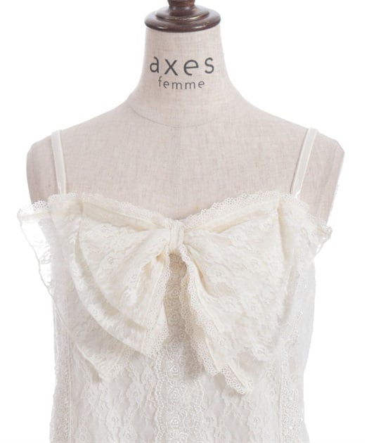 レーシービッグリボンキャミ 【会員限定価格】 | axes femme online shop