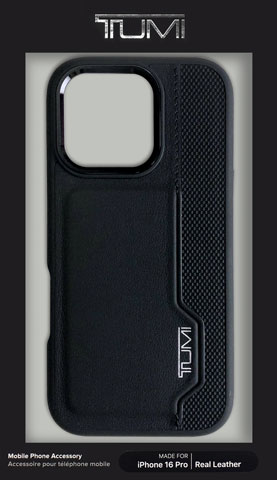TUMI iPhone16 Pro用 本革 カードスロット付き 背面ケース | 株式会社