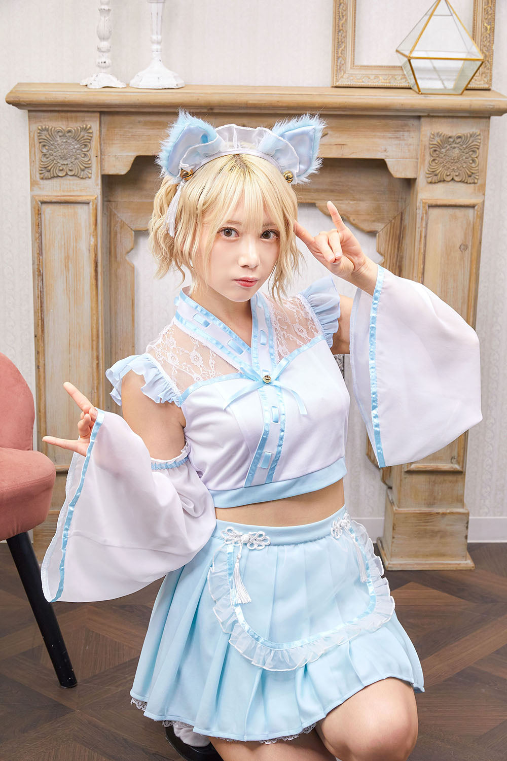 コスプレ きつね 巫女 和風 シュガーウィップ 狐巫女メイド レディース