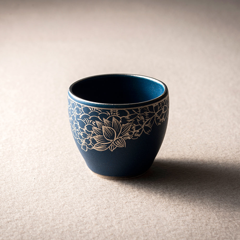 京焼/青華龍の緻密な絵付けの壺/定価120万円/存在感抜群/華のある壺