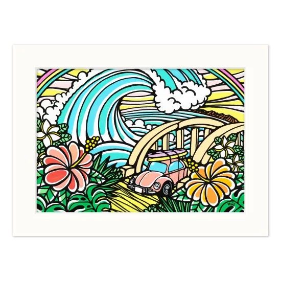 楽天市場】【ハワイアン アートプリント】海 ビーチ サーフボード