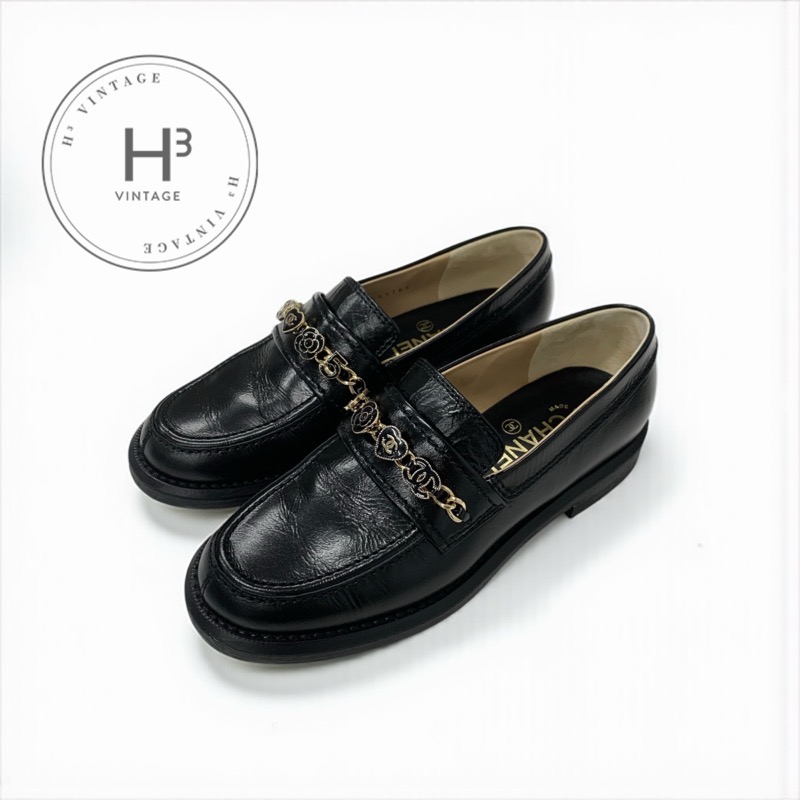 楽天市場】CHANEL ローファー フラットシューズ ShineCalfskin