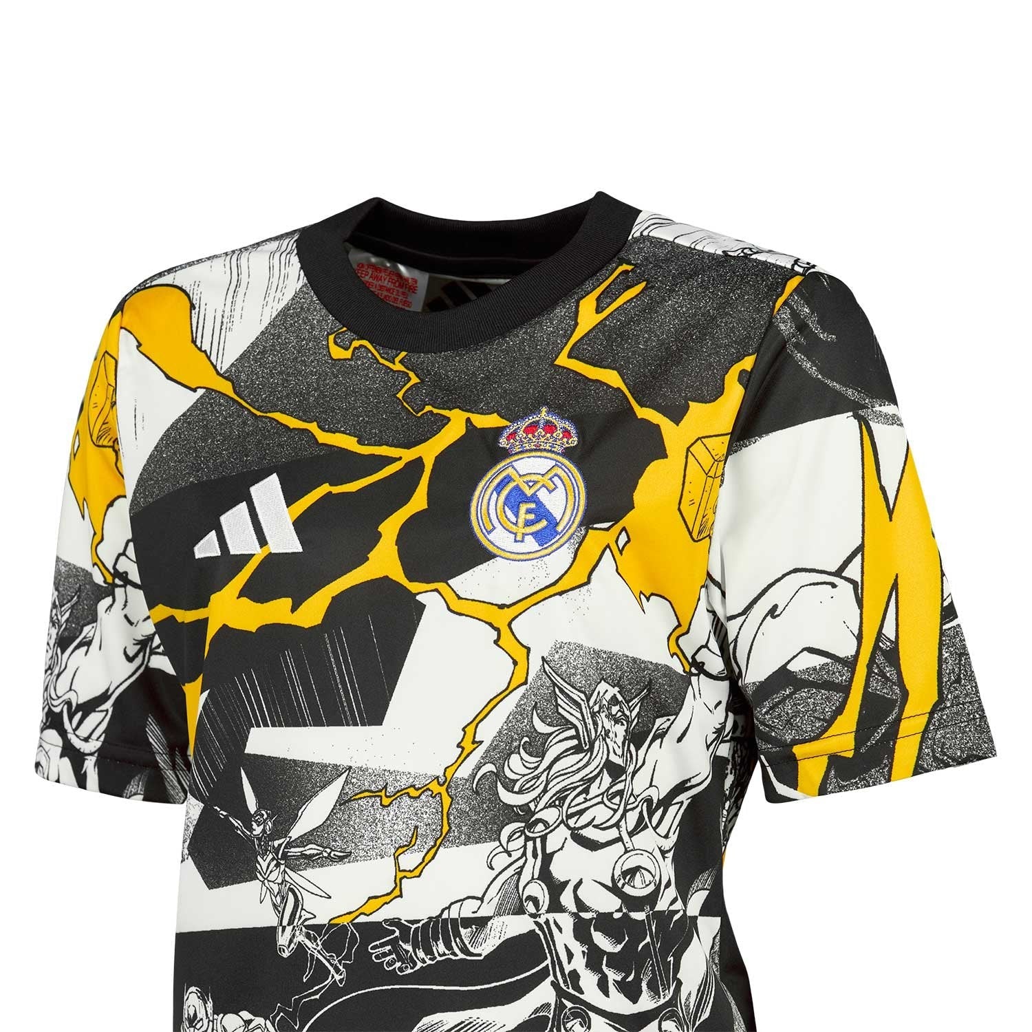 ユース adidas Marvel ウォームアップシャツ 25/26 ホワイト/ブラック