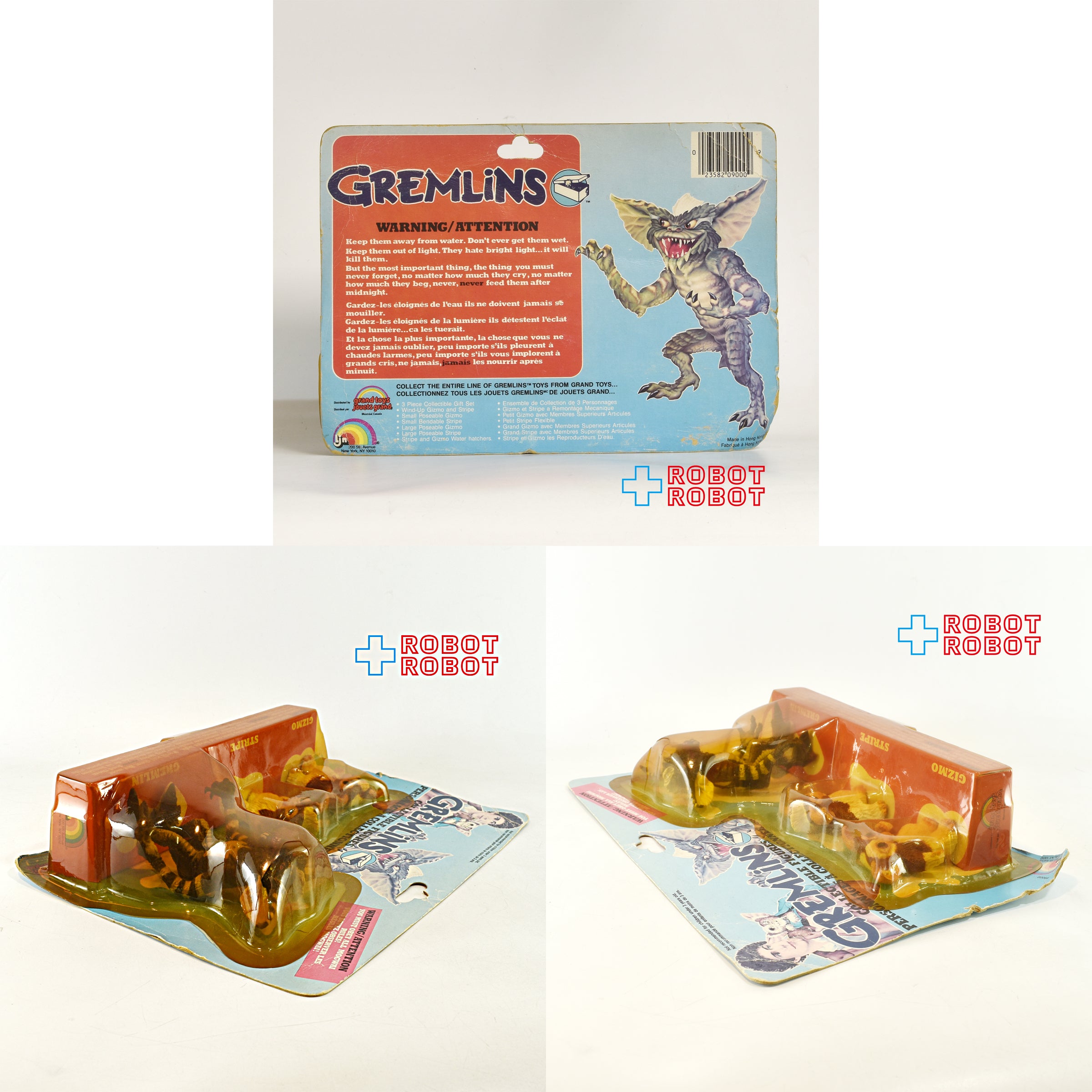 LJN グレムリン コレクティブルフィギュア ギズモとストライプ PVC3体