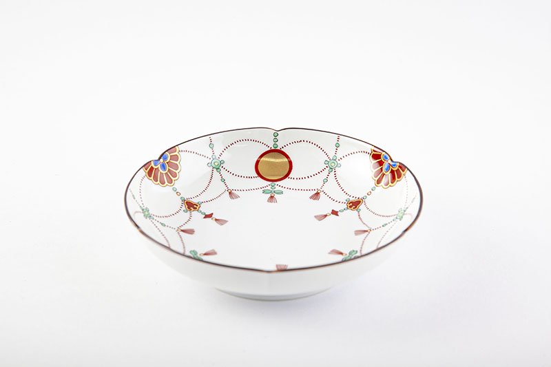 錦日輪赤玉瓔珞文【銘々皿】｜有田焼なら賞美堂本店オンラインショップ