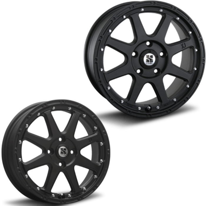 MLJ 12インチ 4穴 100 4B XTREME-J フラットブラック ホイール単品 4本