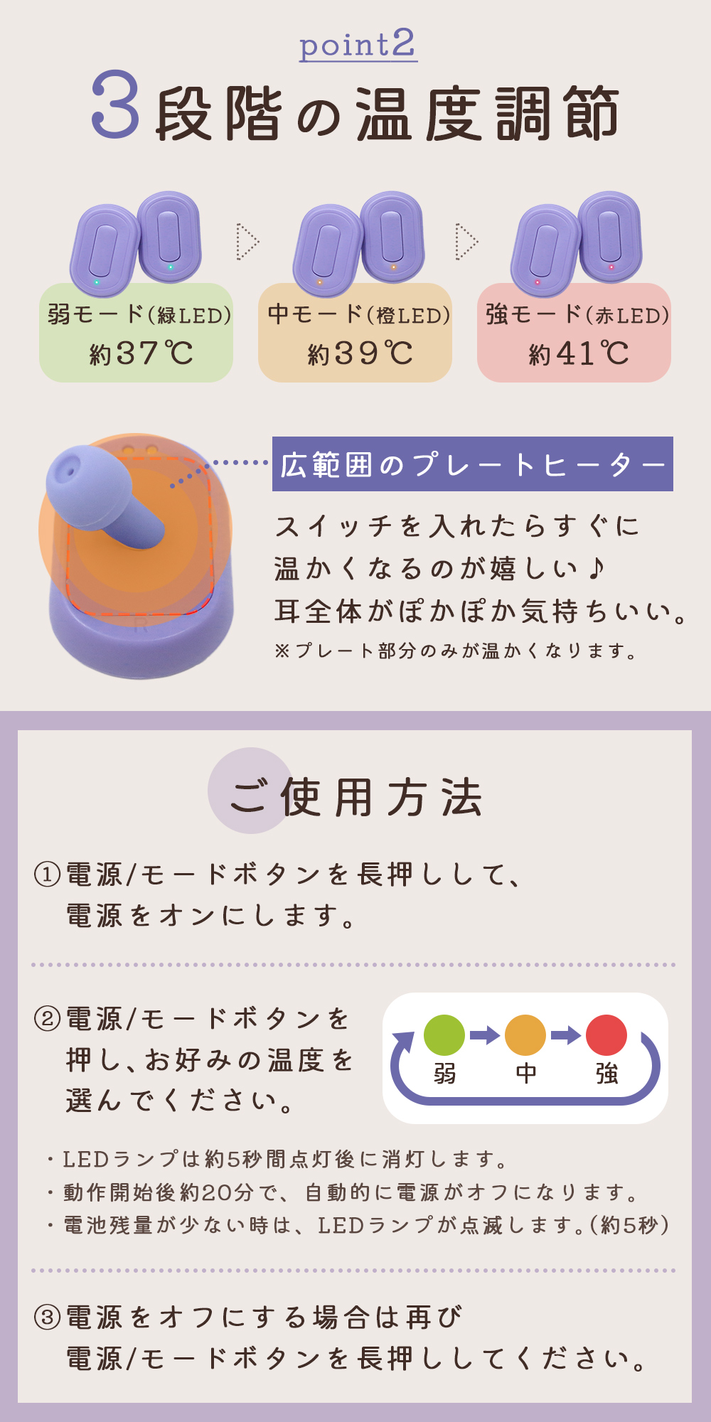 ミミミン 耳 温める グッズ 繰り返し使える 温活 耳栓 ヒーター機能