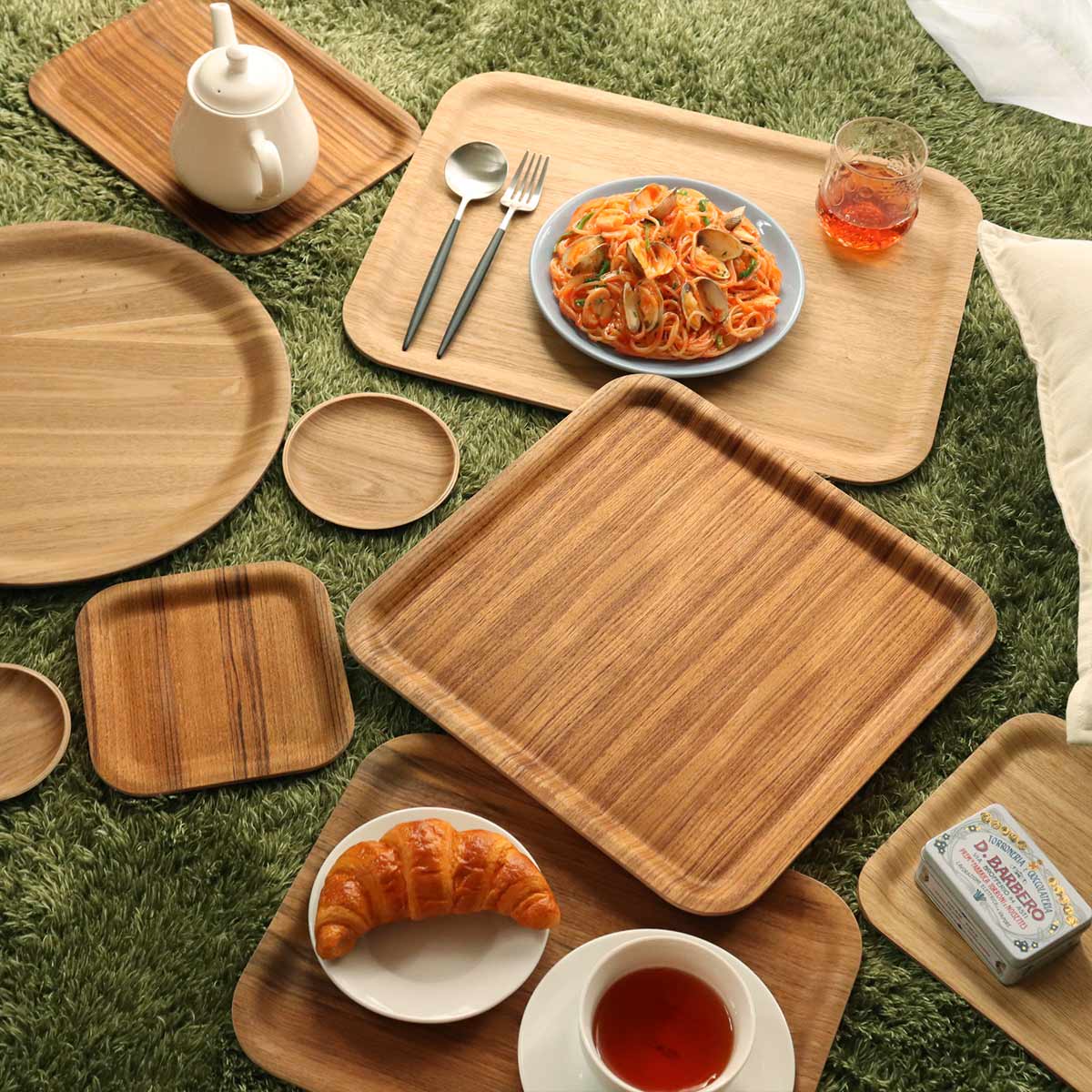 KINTO（キントー） ノンスリップトレイ 160x160mm ウィロー （ トレー