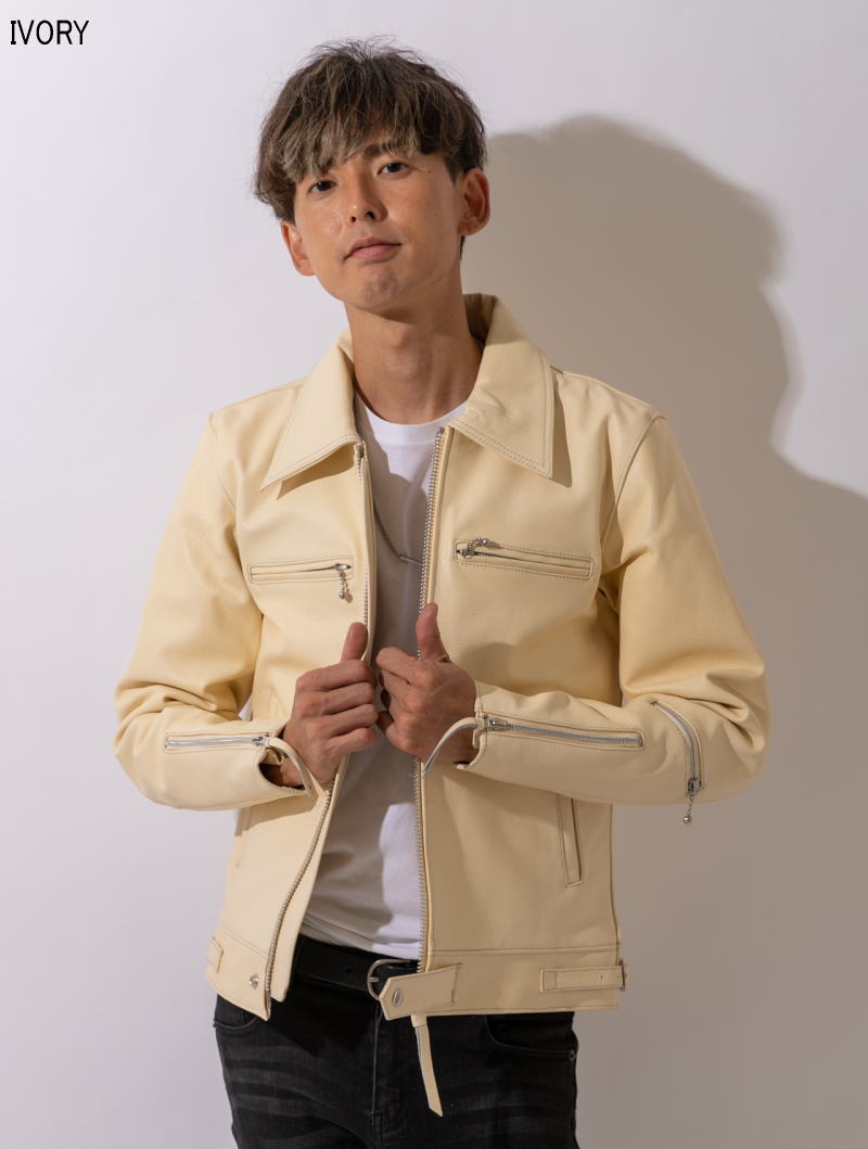 フリーダムレザー 革ジャン メンズ 本革 ライダース レザージャケット