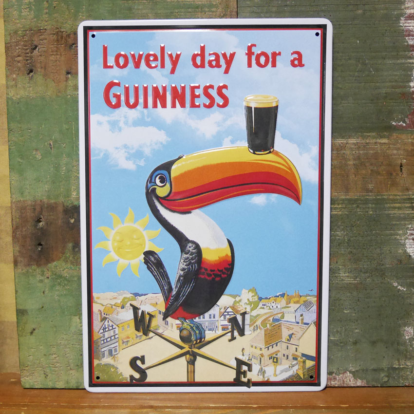 ギネスビール アンティークメタルエンボスプレート GUINNESS SKY