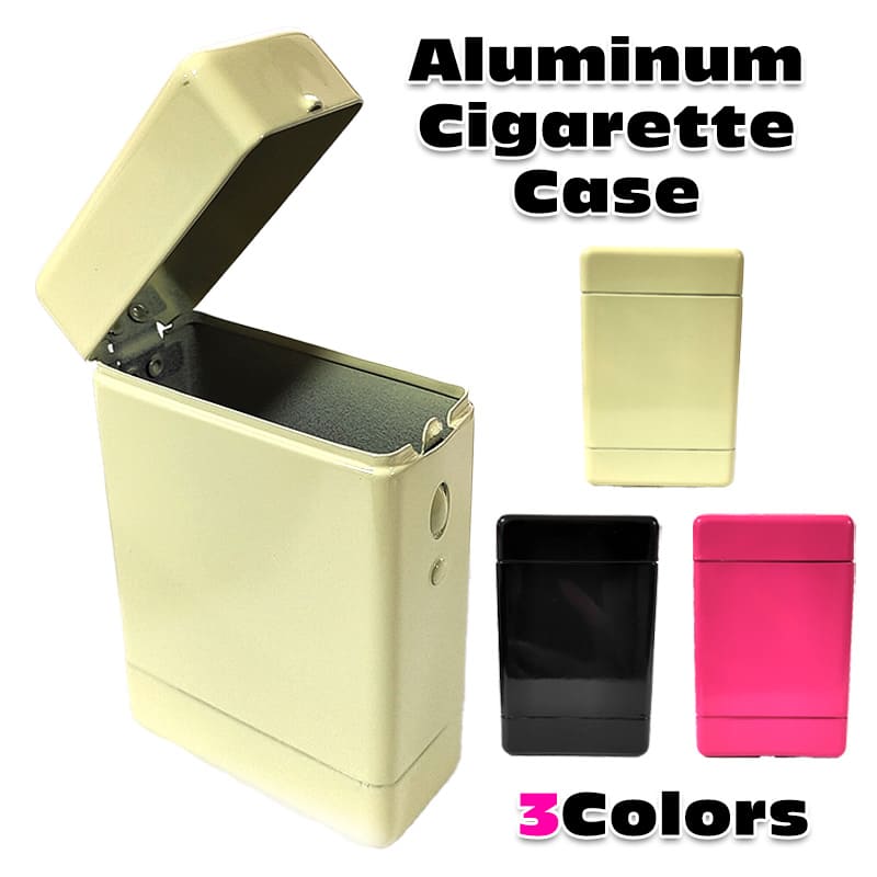 アメリカン レトロ シガレットケース アルミスチール製 選べる3色