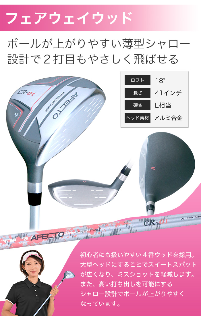 ポイント最大+19％☆3/1(月)23:59迄 レディース ゴルフクラブセット