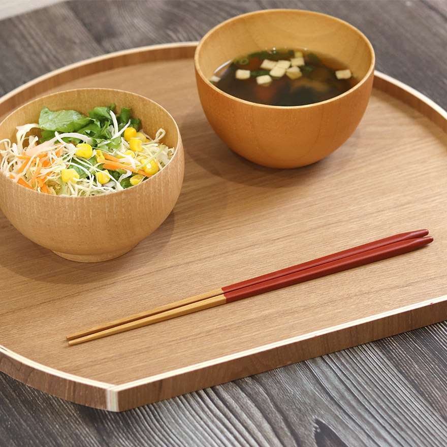 お盆 トレー 木製 半月盆 ナチュラル 木 盆 トレイ 業務用 家庭用 和