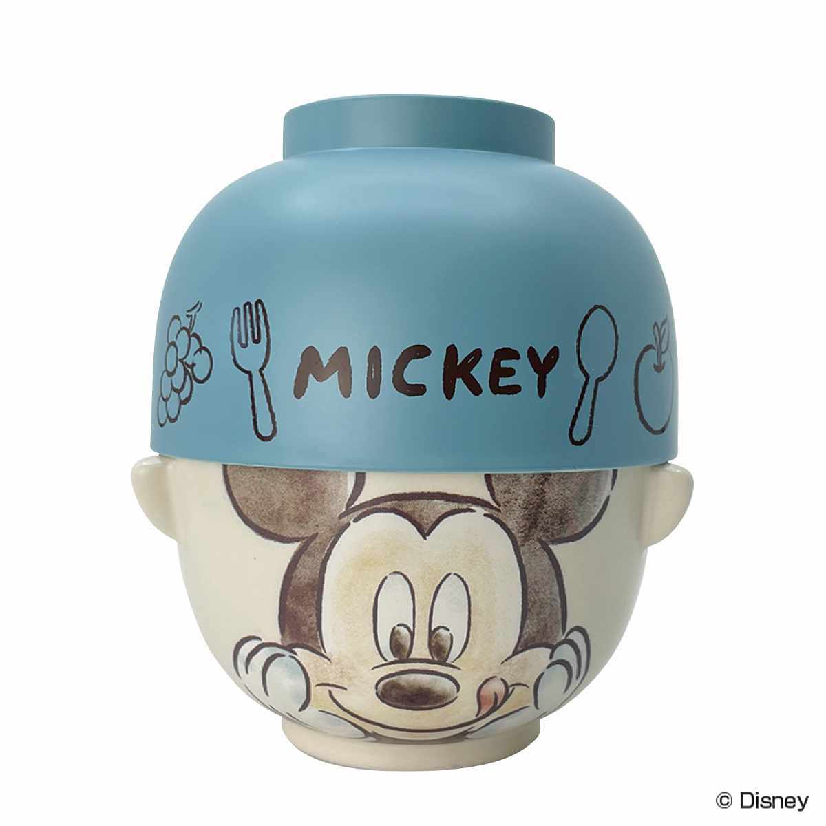 Disney（ディズニー） 汁椀 茶碗 セット ミッキーマウス 水彩タッチ