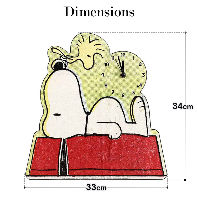 SNOOPY（スヌーピー） ウッドストック 掛け時計 インテリア 壁掛け 壁