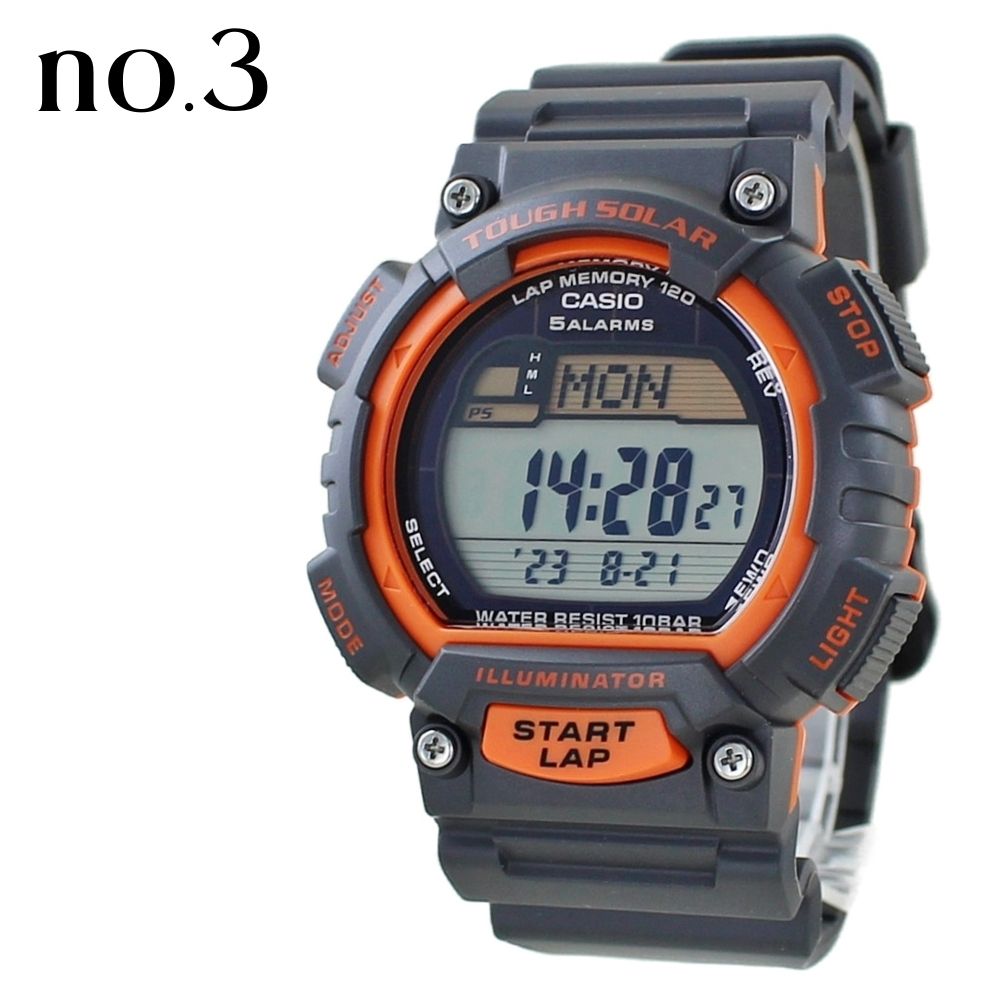 CASIO（カシオ） ソーラー ランニングに最適 電池交換不要 腕時計 手表