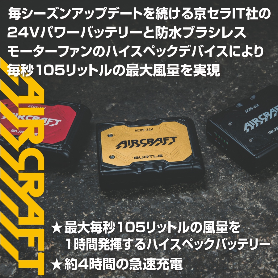 2025年モデル バートル エアークラフト ハイバックファン 半袖ブルゾン