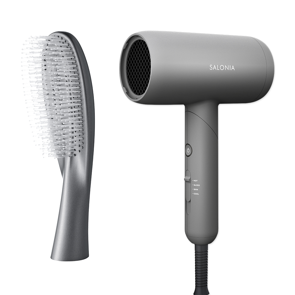 SALONIA（サロニア） ドライヤー シャンプーブラシ セット スムース