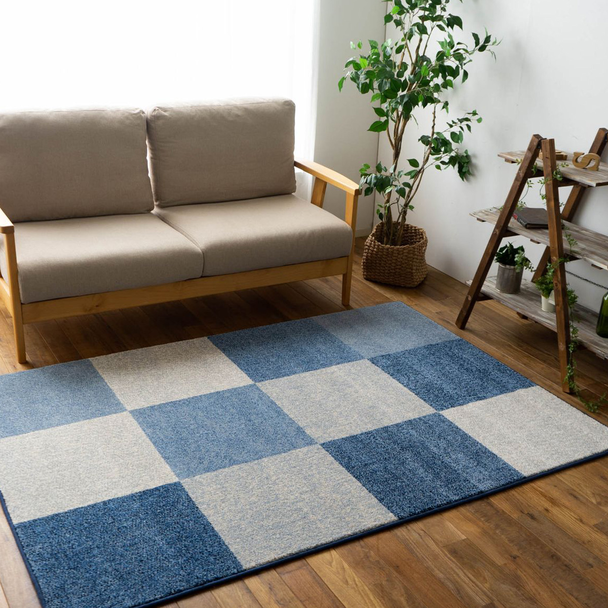 サヤンサヤン おしゃれ ラグ マルチカラー ベルギー絨毯 200×200cm