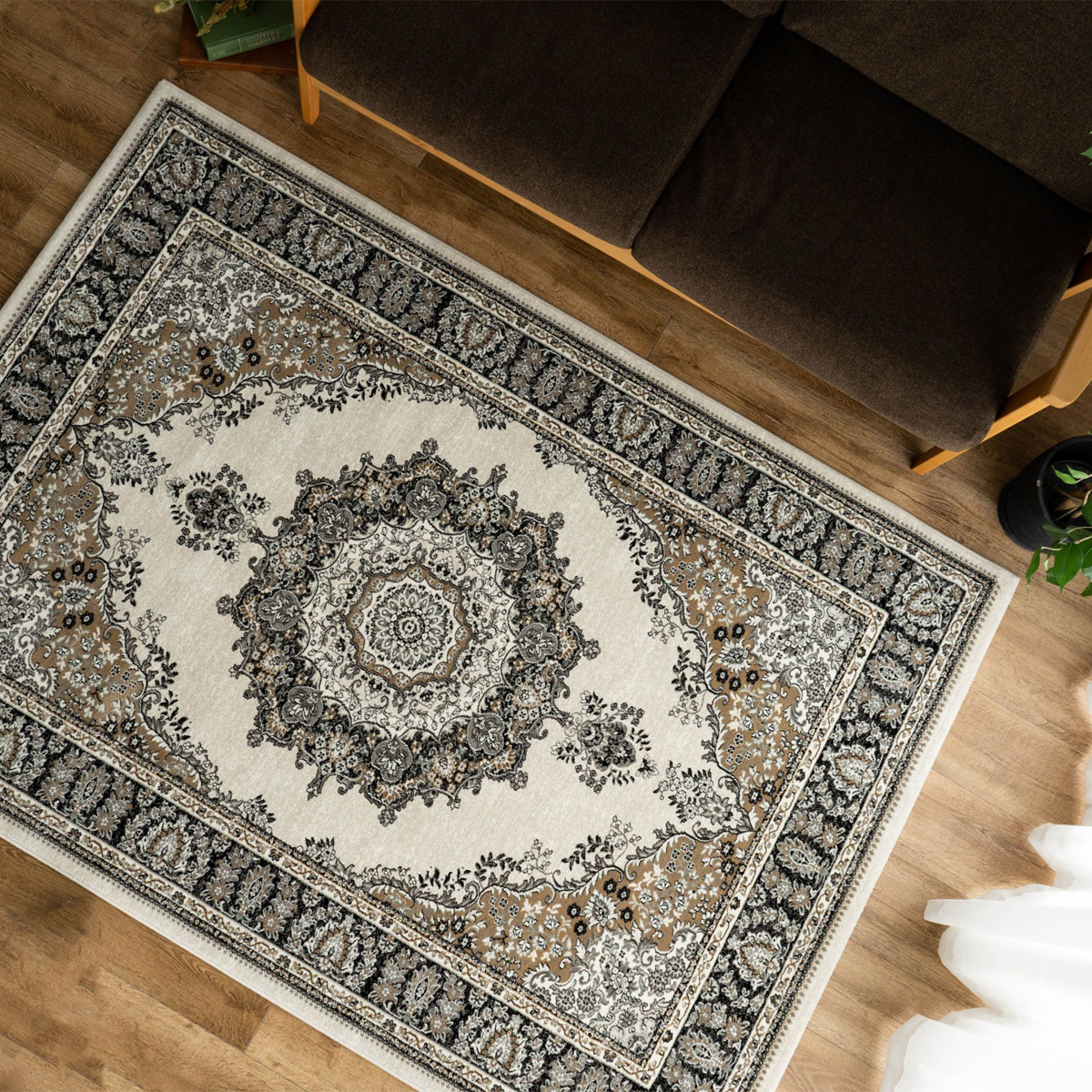 サヤンサヤン おしゃれ 高密度 75万ノット ペルシャ絨毯 風 140×200 約