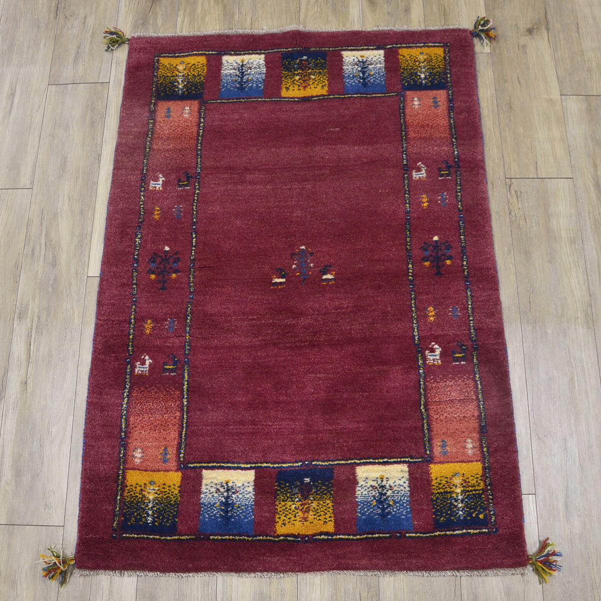 サヤンサヤン ギャッベ ギャベ 玄関マット ペルシャ イラン 約