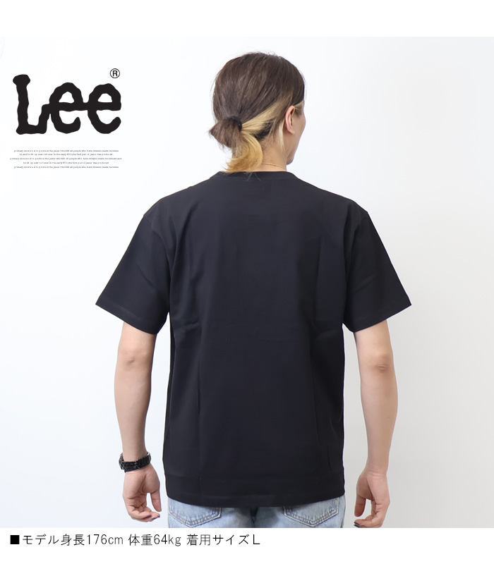 Lee（リー） ロゴ刺繍 胸ポケット 半袖Tシャツ メンズ レディース ユニ
