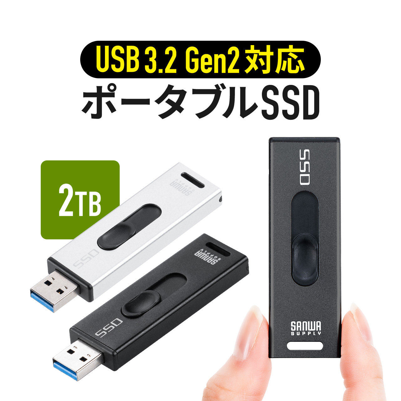 SANWA SUPPLY（サンワサプライ） スティック型SSD 1TB 外付け