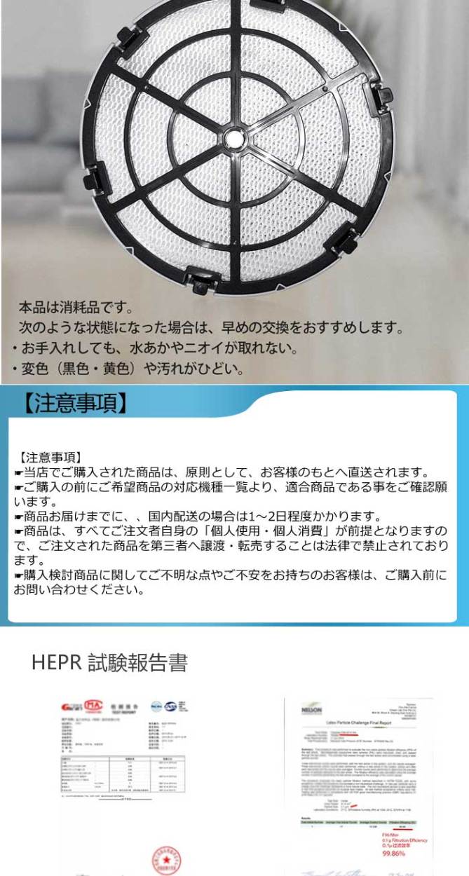 Panasonic（パナソニック） 空気清浄機 Panaconic 互換品 加湿