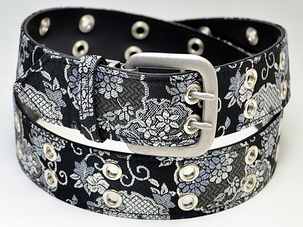 和柄ベルト(金襴) メンズレディース おしゃれカジュアル ジーンズ用