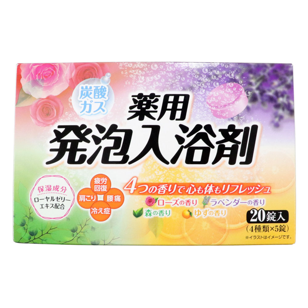 ライオンケミカル 入浴剤 炭酸ガス 薬用発泡入浴剤 20錠入 4種類