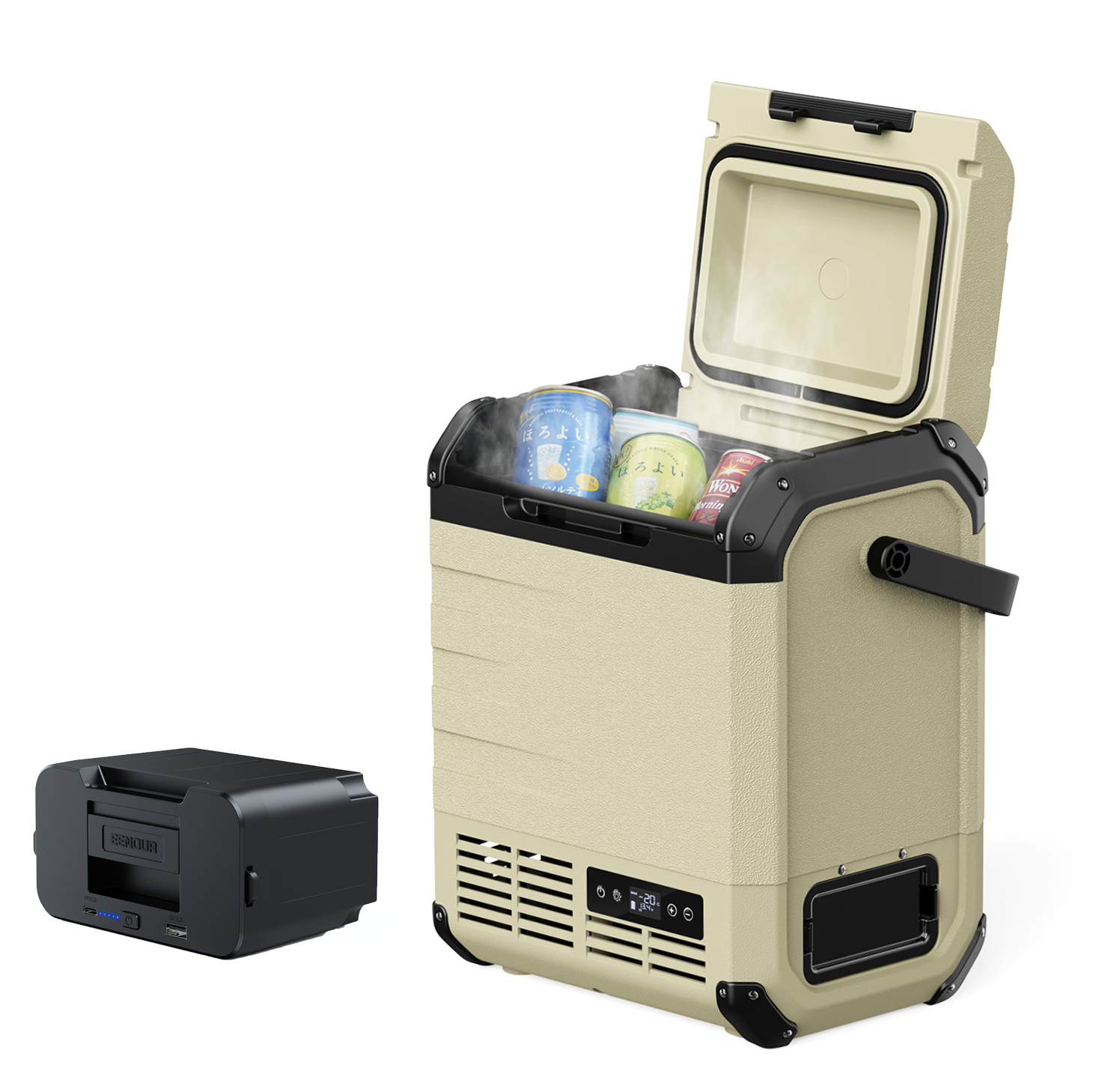 EENOUR 車載冷蔵庫 ポータブル冷蔵庫 10L バッテリーセット バッテリー