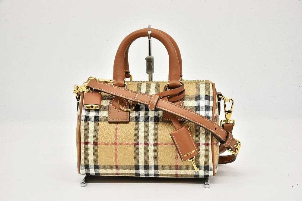 BURBERRY（バーバリー） ミニ チェック ボウリングバッグ 2WAY