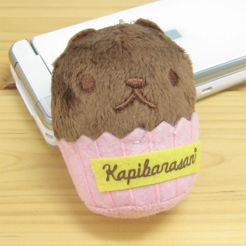 携帯ストラップ カピバラさん スイーツマスコットクリーナー カップ