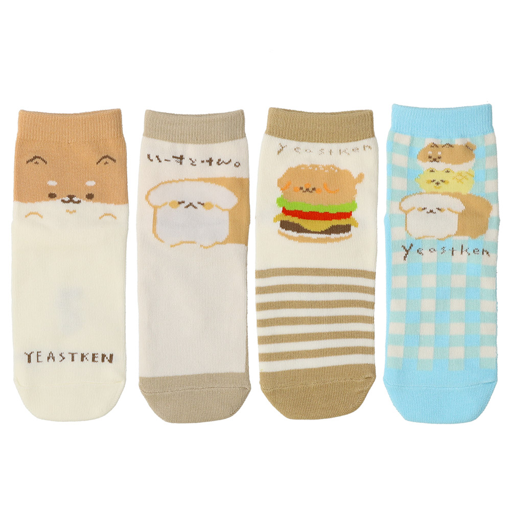 キャラクターソックス 4足セット 19cm-24cm ハッピーバッグ オバケーヌ