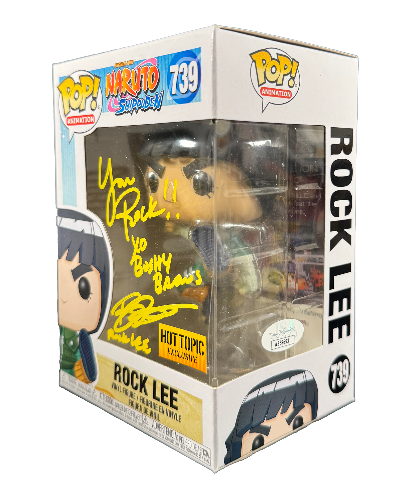 Brian Donavan Signed Funko Pop Naruto Rock Lee Autographed JSA COA