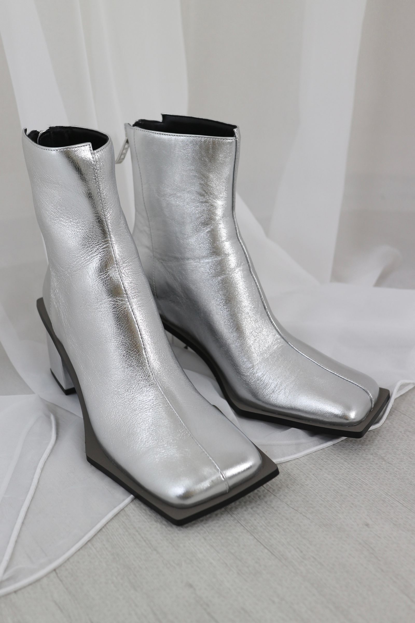 UN3D. - WIDE SQUARE SHORT BOOTS / ワイドスクエアショートブーツ