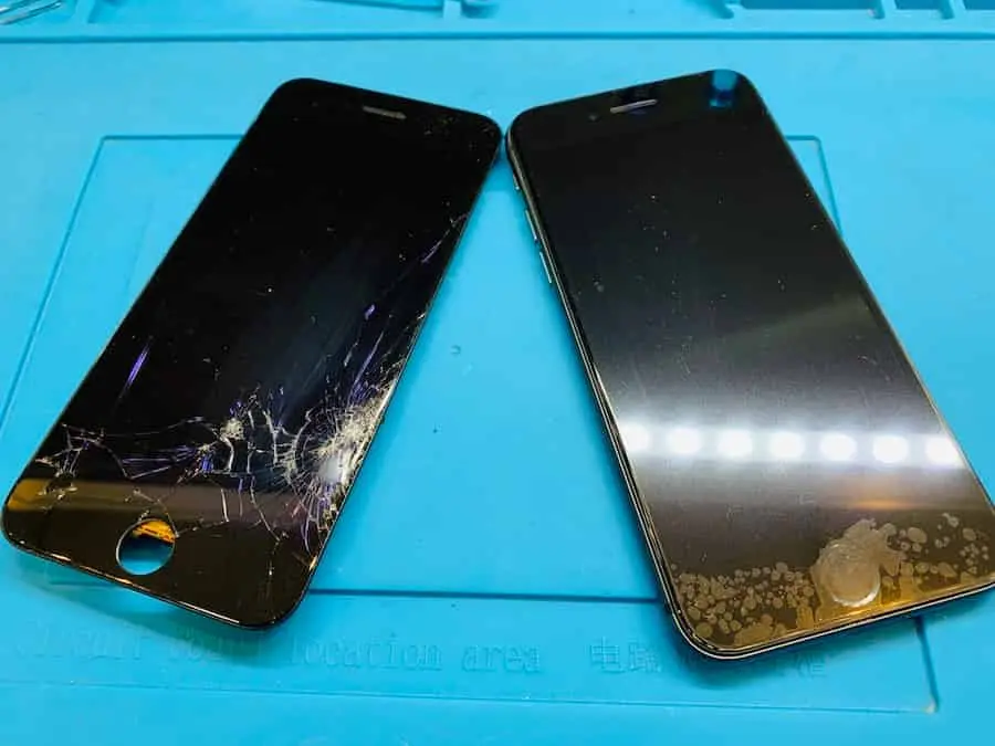 iPhone8の画面修理、自転車で転んで… | お近くのiPhone修理センター