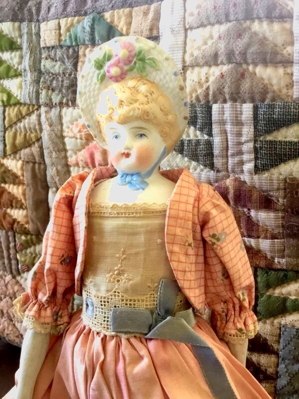 ボンネットヘッドのパリアンドール 32cm アンティークドール - SNAP