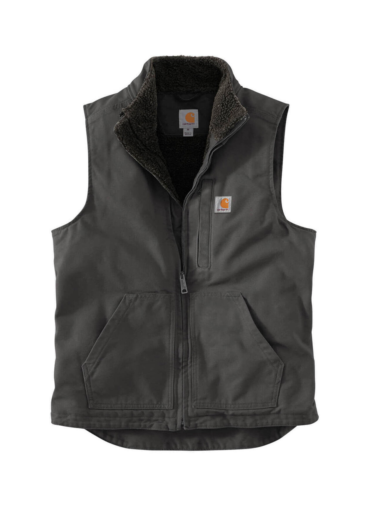 Carhartt Men's Gravel Sherpa-Lined Mock Neck Vest | Customized Vest