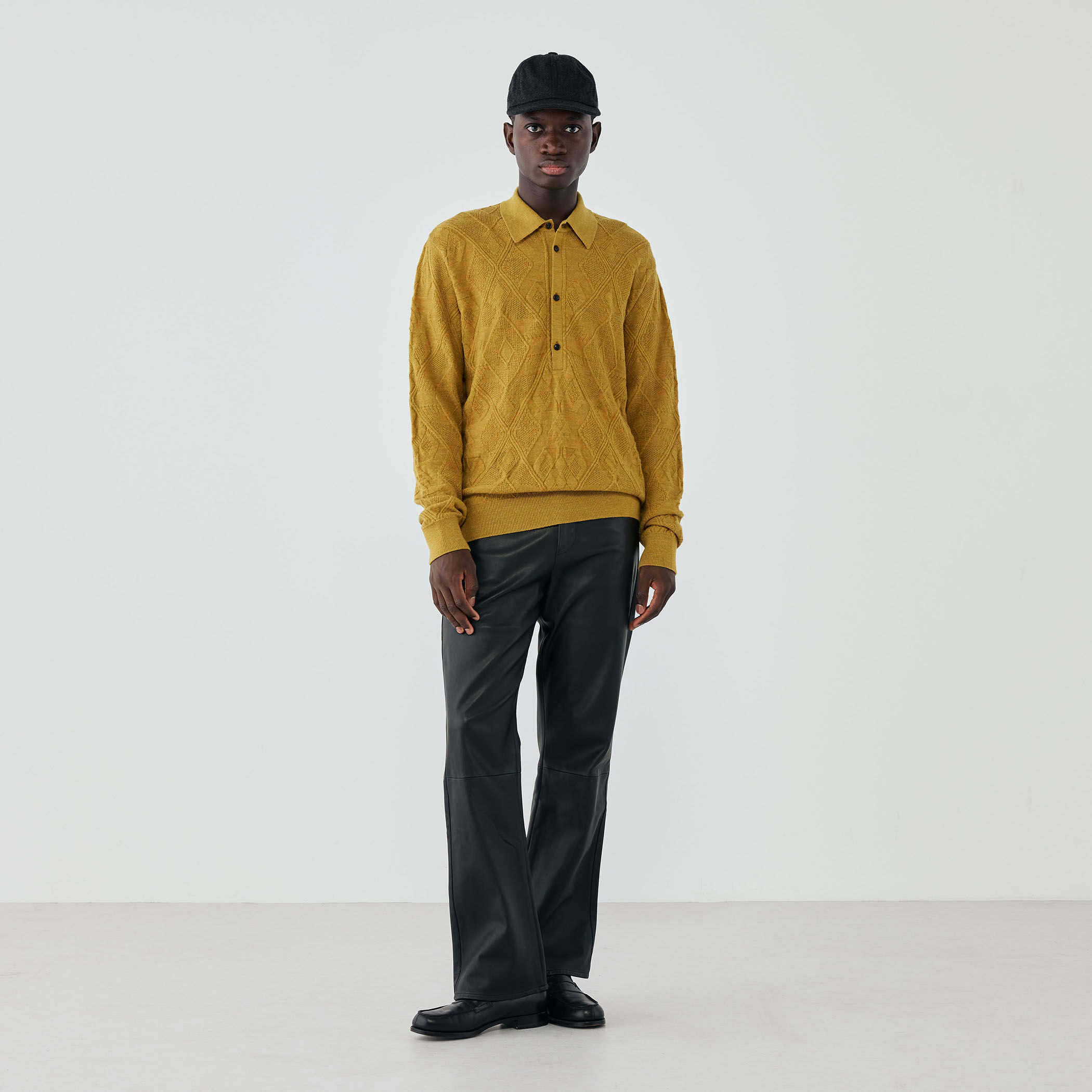 ウール リンクスジャガード ニットポロシャツ｜トゥモローランド 公式通販