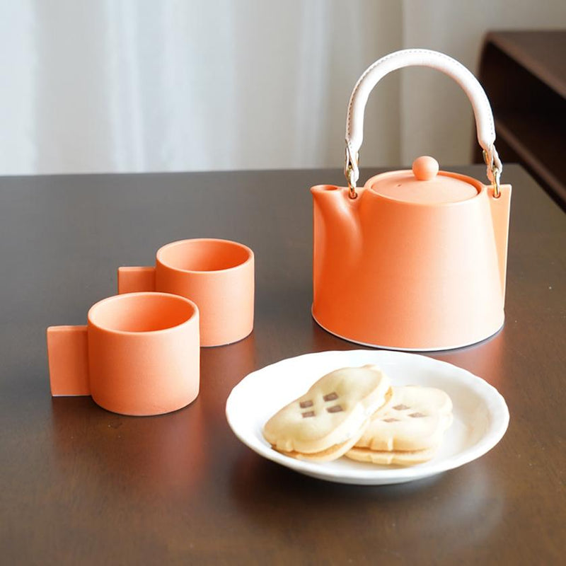晋山窯ヤマツ ティーポット＆ミニカップ 3点セット Voyage オランジュ