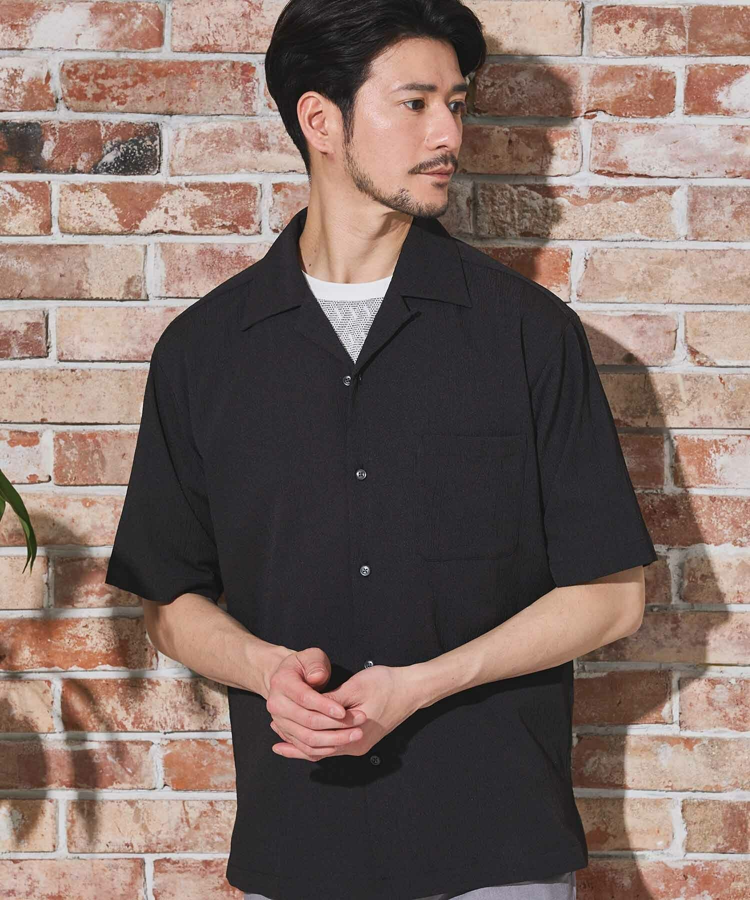 楊柳カチオン半袖開襟シャツ｜メンズファッション通販 MEN'S BIGI