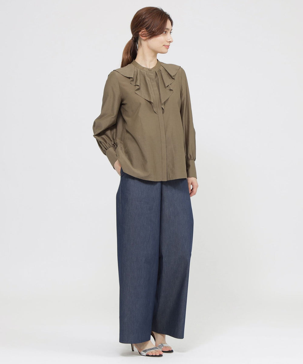 ウォッシャブル】コットンシルクローン ブラウス(トップス)｜Paul