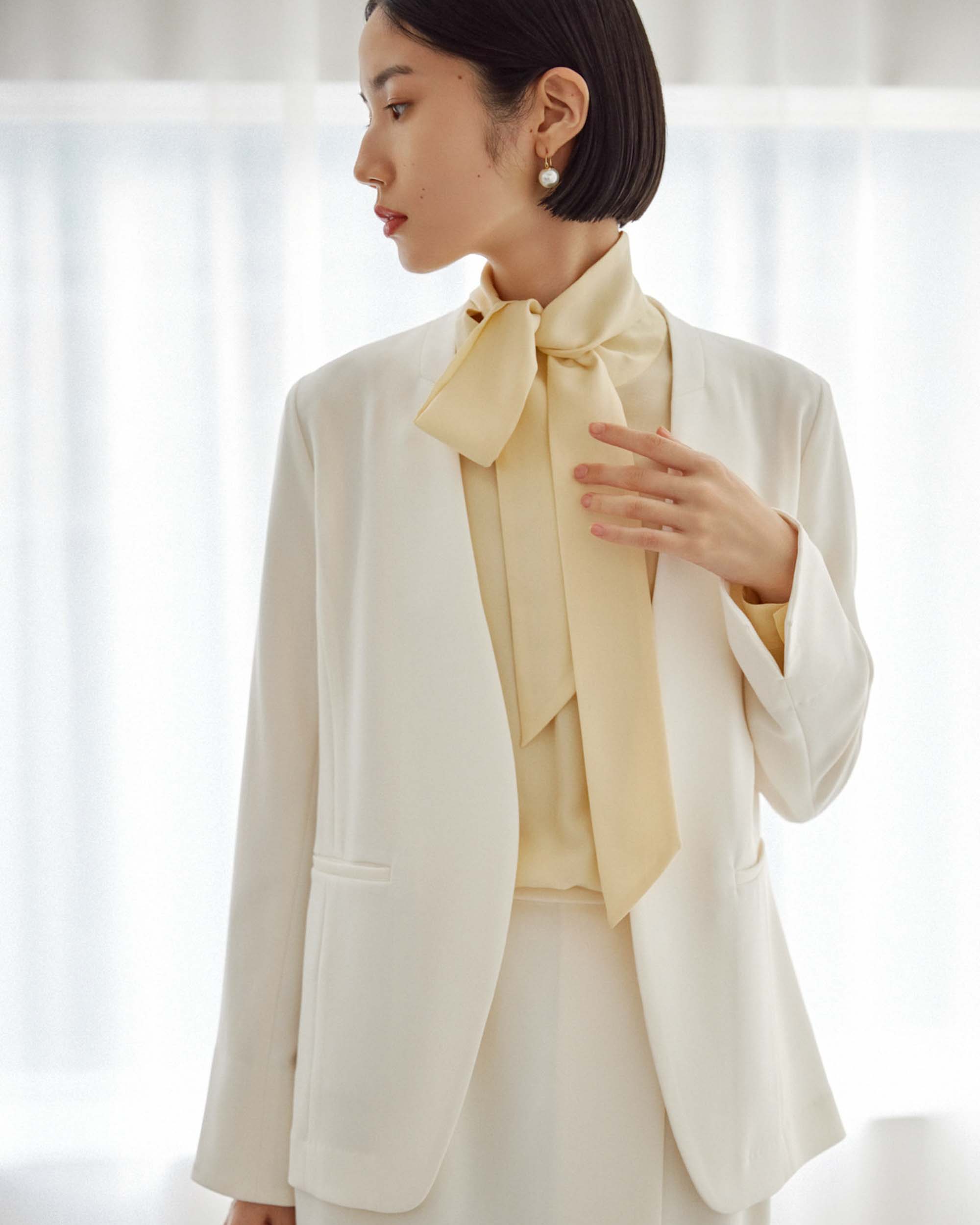 シルクボウタイブラウス - SOÉJU online store｜上質な大人の女性の